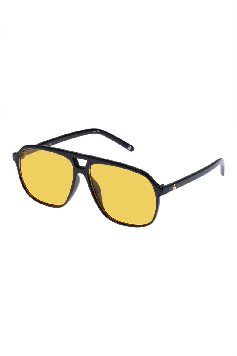 Monoceros 57mm Aviator Sunglasses, Alternate, color, BLACK