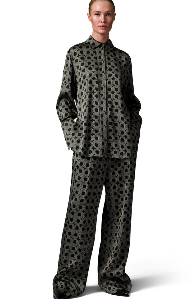 DAY Birger et Mikkelsen Plymo Printed Long Sleeve Shirt, Main, color, Black