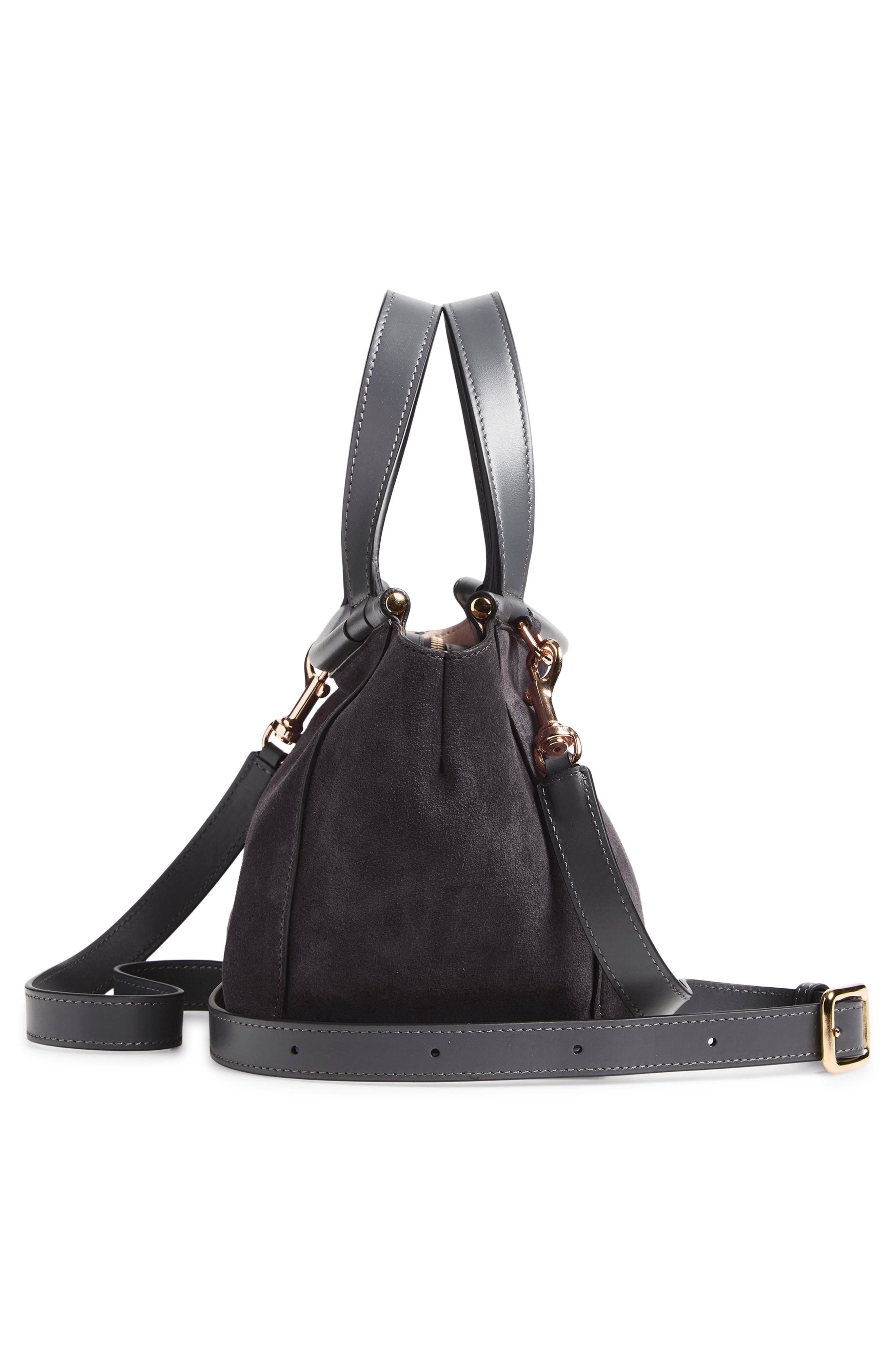 Wandler Ida Leather Handbag, Alternate, color, Space Suede