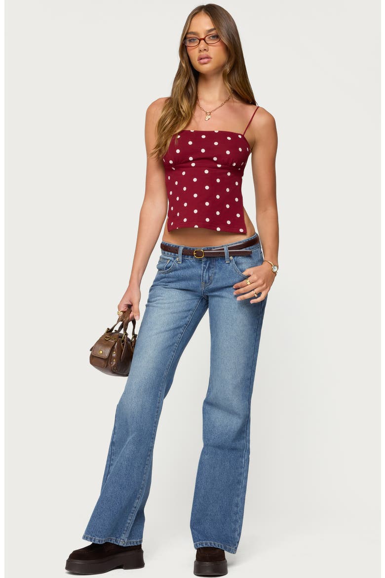 Jinx Print Open Back Top, Alternate, color, BURGUNDY-AND-CREAM