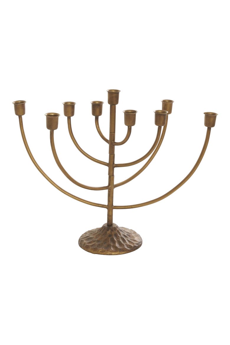 Eclectic Bronze Menorah, Alternate, color, BRONZE