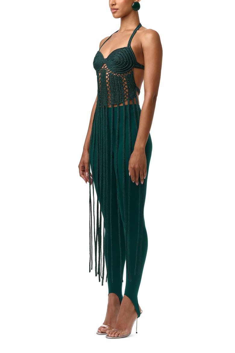 Fringe Halter Top, Alternate, color, JADE