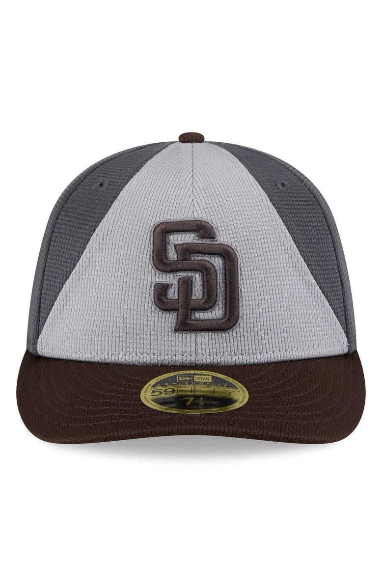 New Era Men's New Era  Gray/Brown San Diego Padres 2025 Batting Practice Low Profile 59FIFTY Fitted Hat, Alternate, color, 