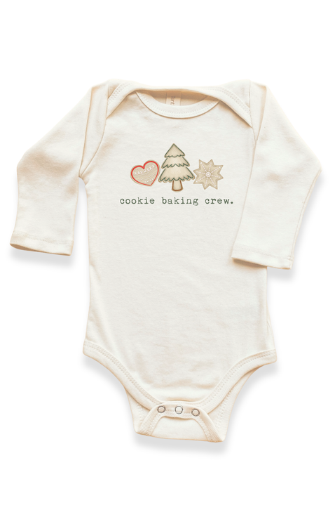 Cookie Baking Crew - Organic Long Sleeve Baby Bodysuit