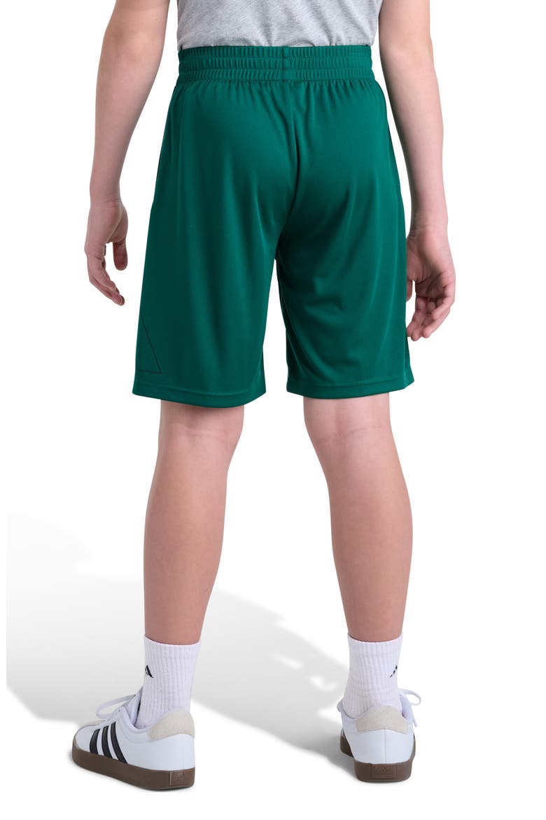 Kids' Essential Big Logo Performance Shorts, Alternate, color, COLLEGE GREEN