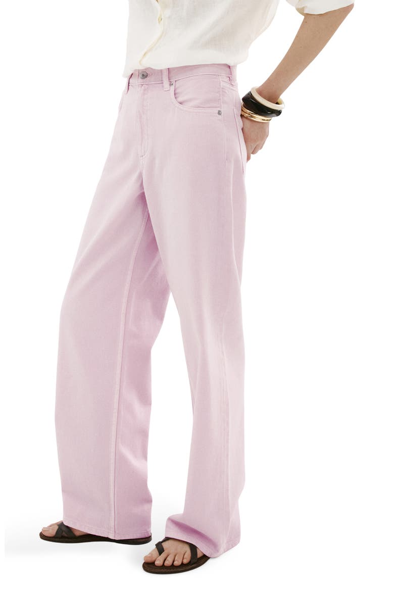 Low Rise Straight Leg Jeans, Alternate, color, PINK