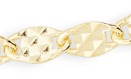 Argento Vivo Diamond Cut Flat Link Chain Bracelet