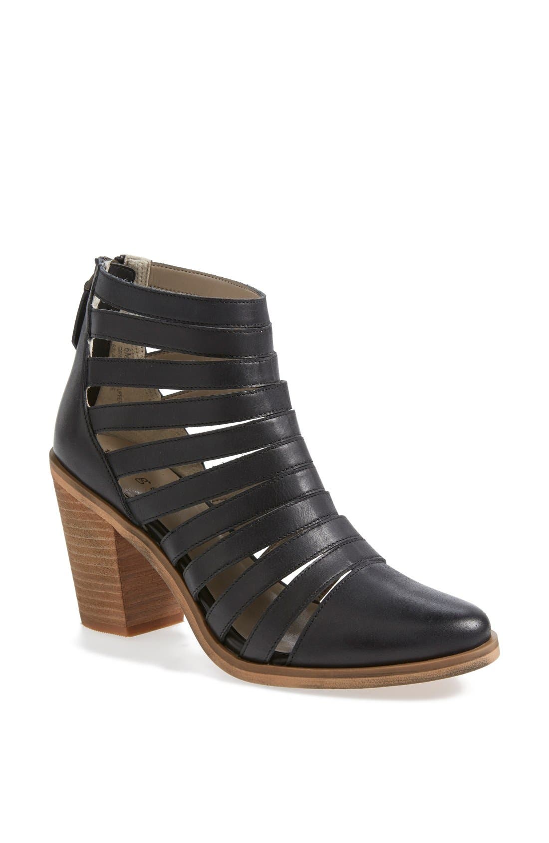 Hinge 'Dresden' Caged Leather Bootie, Main, color, 