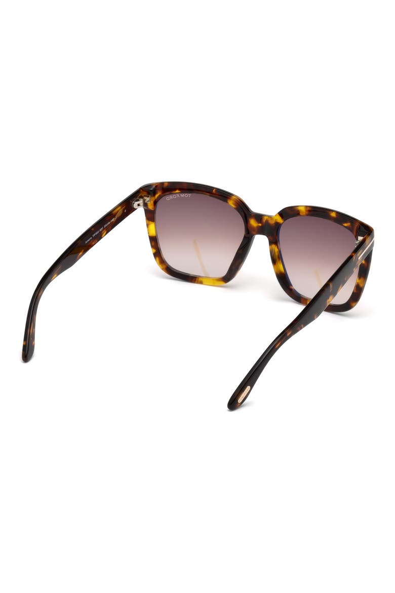 Amarra 55mm Gradient Lens Square Sunglasses, Alternate, color, HAVANA/ GRADIENT BROWN