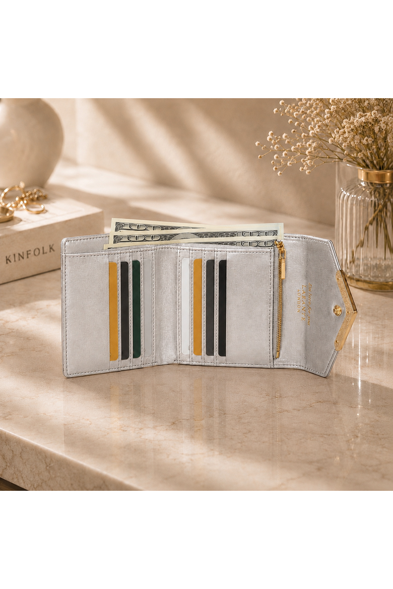 Diana Bifold Wallet, Alternate, color, Silver