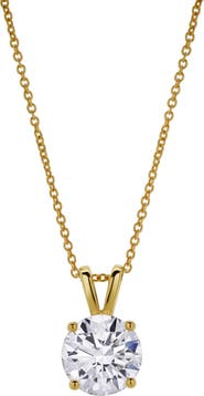 LuvMyJewelry Lucent 14K Gold Round Lab Grown Diamond Pendant - 1.5 Ct