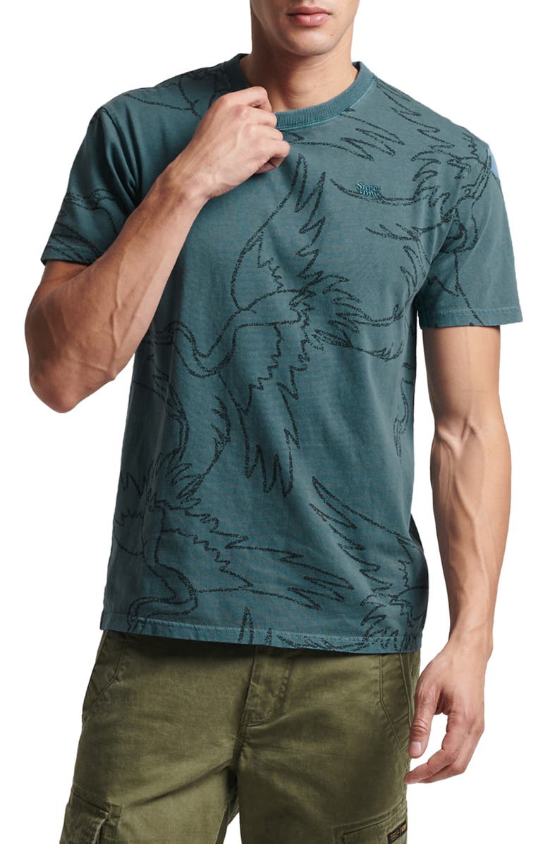 Superdry Vintage Print T-Shirt, Main, color, 