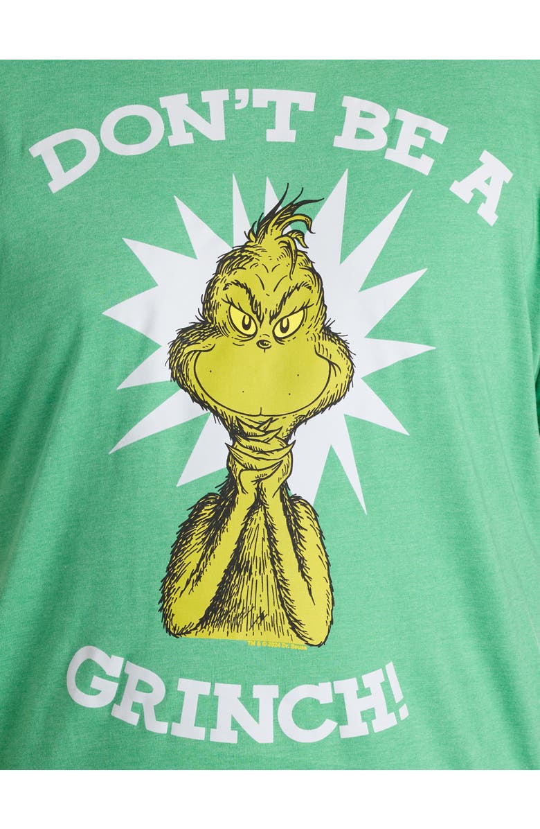 True Nation by DXL Big 
Tall Don
t Be a Grinch Graphic Tee, Alternate, color, Green