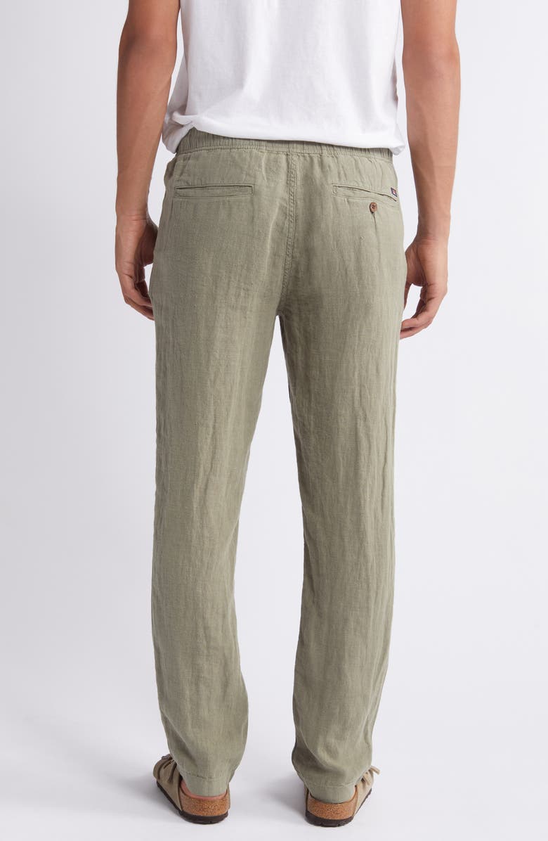 Faherty Linen Drawstring Pants, Alternate, color, Canyon Olive