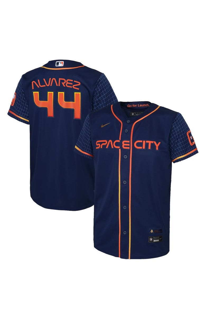 Nike Youth Nike Yordan Alvarez Navy Houston Astros 2022 City Connect Replica Player Jersey, Main, color,