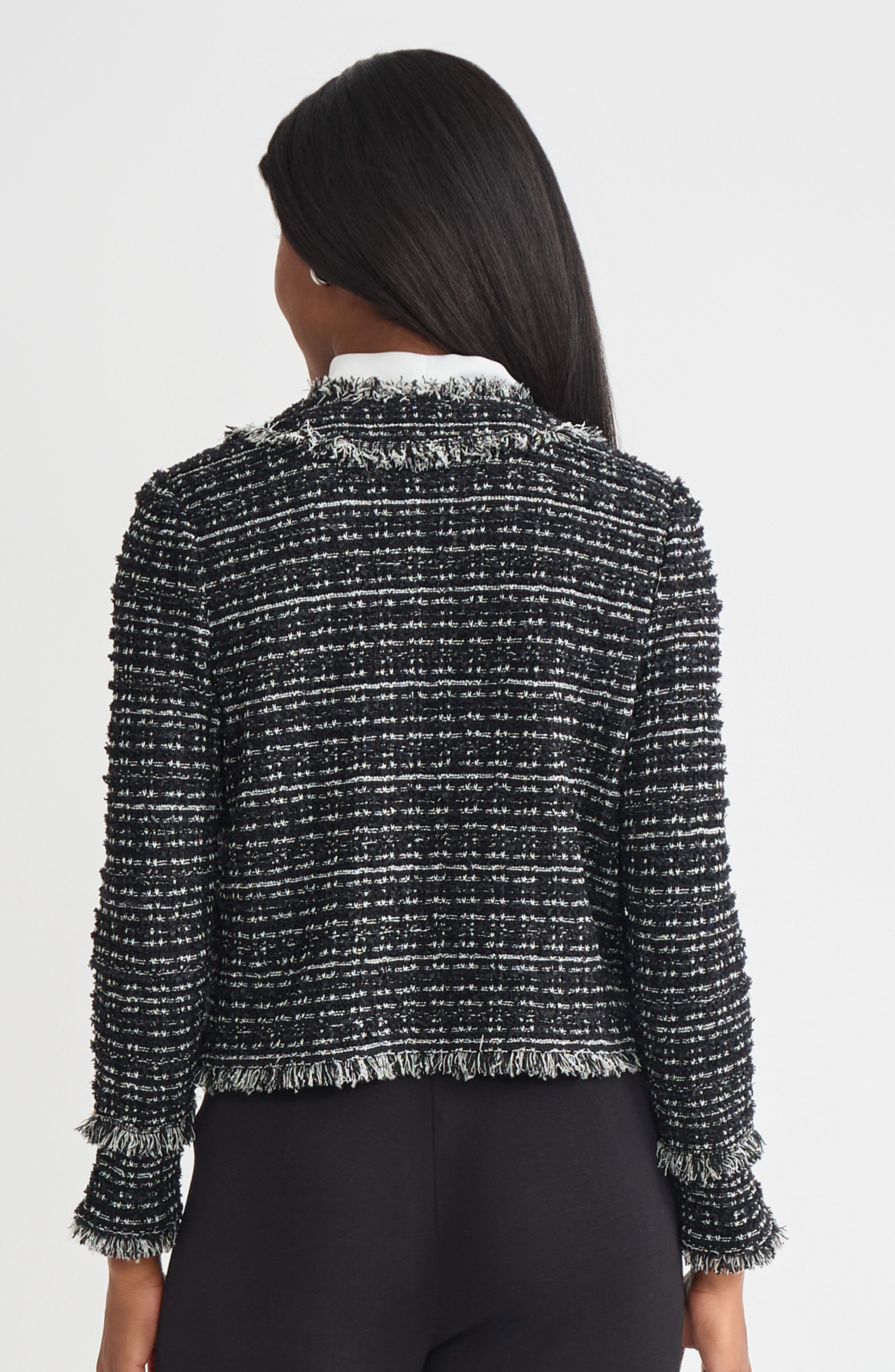 Heritage Eyelash Tweed Knit Jacket - image 2