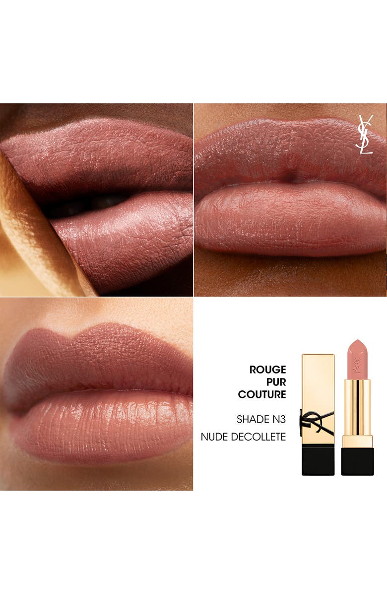 Yves Saint Laurent Rouge Pur Couture Caring Satin Lipstick with Ceramides, Alternate, color, N3 Nude Decollete