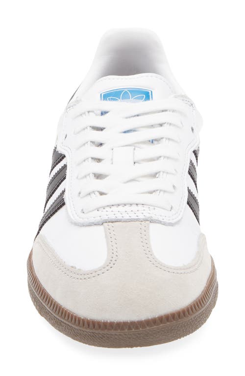 Shop Adidas Originals Adidas Samba Og Sneaker In White/indigo/cream White