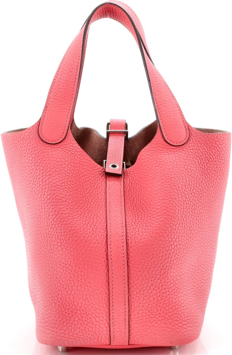 Pre-Owned Hermes Picotin Lock Bag Clemence PM, Main, color, Rose Azalee