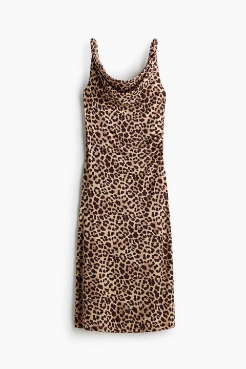 Cowl-neck Jersey Dress