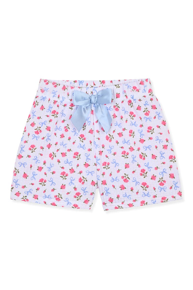 Two-Piece Coat Short Pajamas & Scrunchie Set, Alternate, color, BLUE