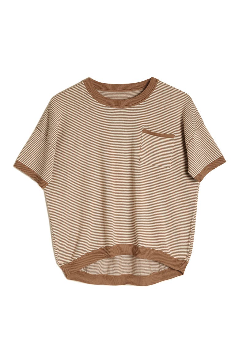 Modern Striped Tee, Alternate, color, Sepia Stripe