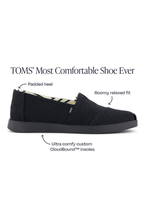 Shop Toms Alpargata Plus Slip-on In Black/black