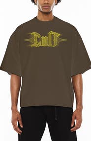 Cult of Individuality Boxy Fit Logo Graphic T-Shirt