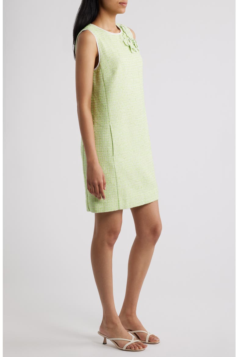 Edita Bouclé Sleeveless Shift Dress, Alternate, color, CROCODILE GREEN FANTASY BOUCLE