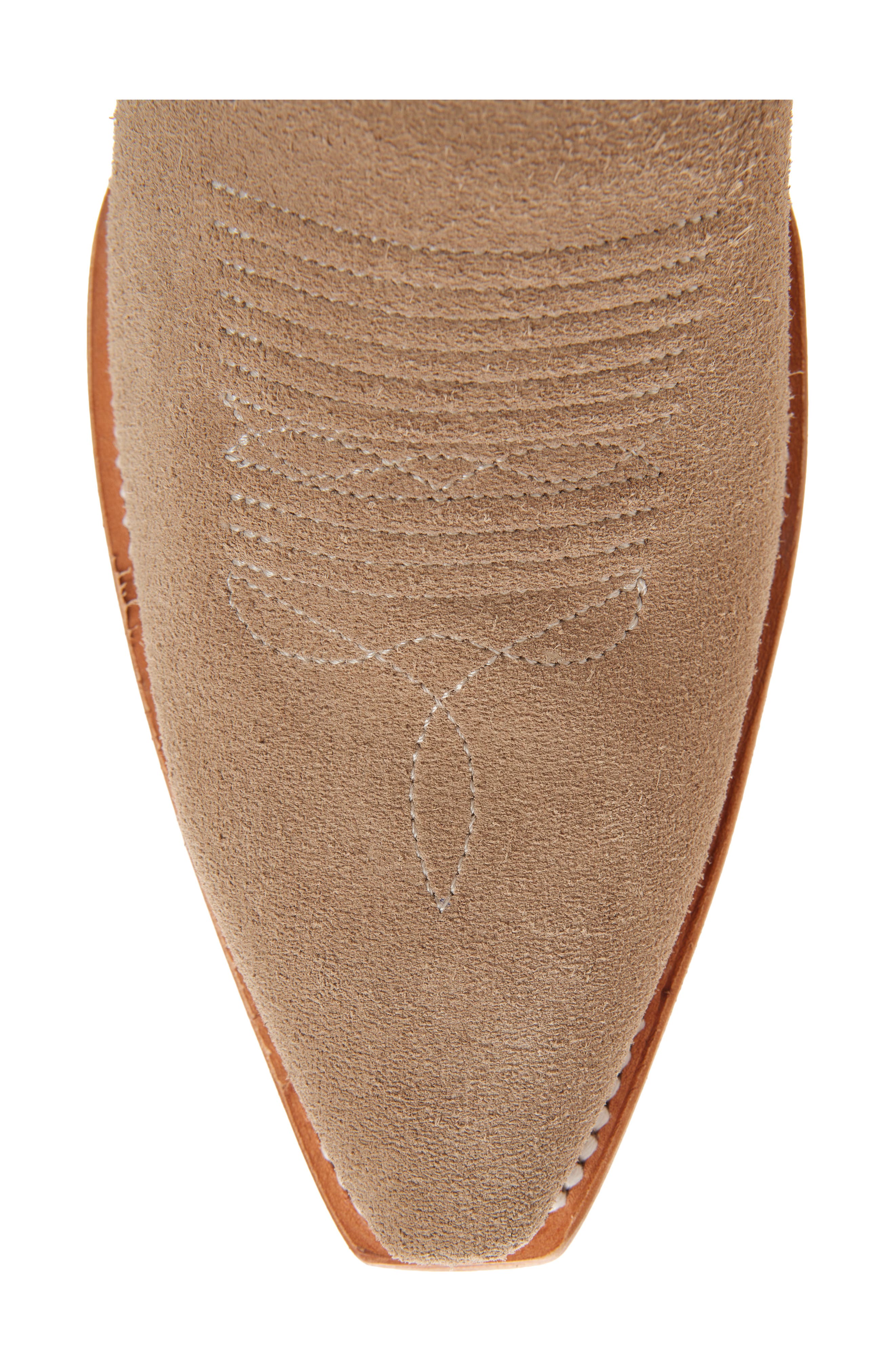 Tecovas The Annie Eyelet Suede Western Boot, Alternate, color, Taupe