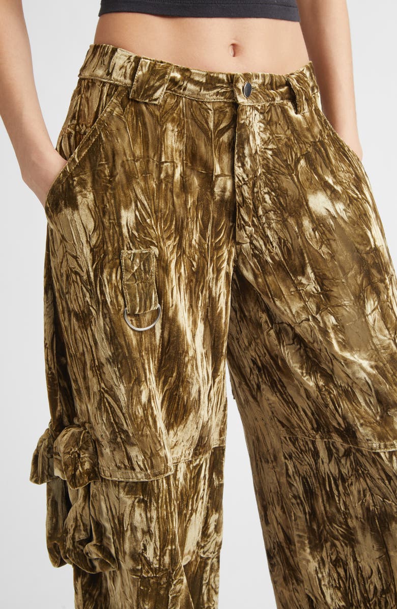 Collina Strada Wide Leg Cargo Pants, Alternate, color, Moss