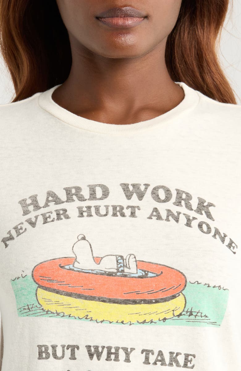 Re/Done Classic Peanuts<sup>®</sup> Snoopy Graphic T-Shirt, Alternate, color, Vintage White