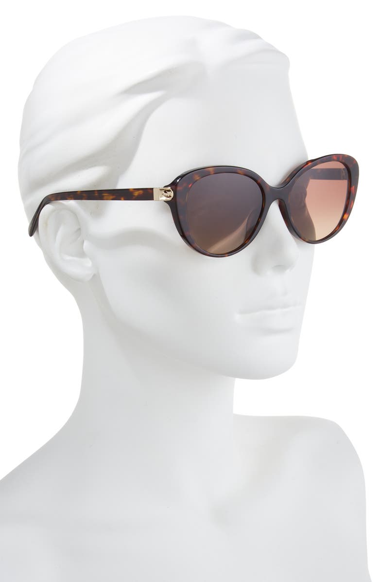 COACH 56mm Cat Eye Sunglasses, Alternate, color, Dk Tort