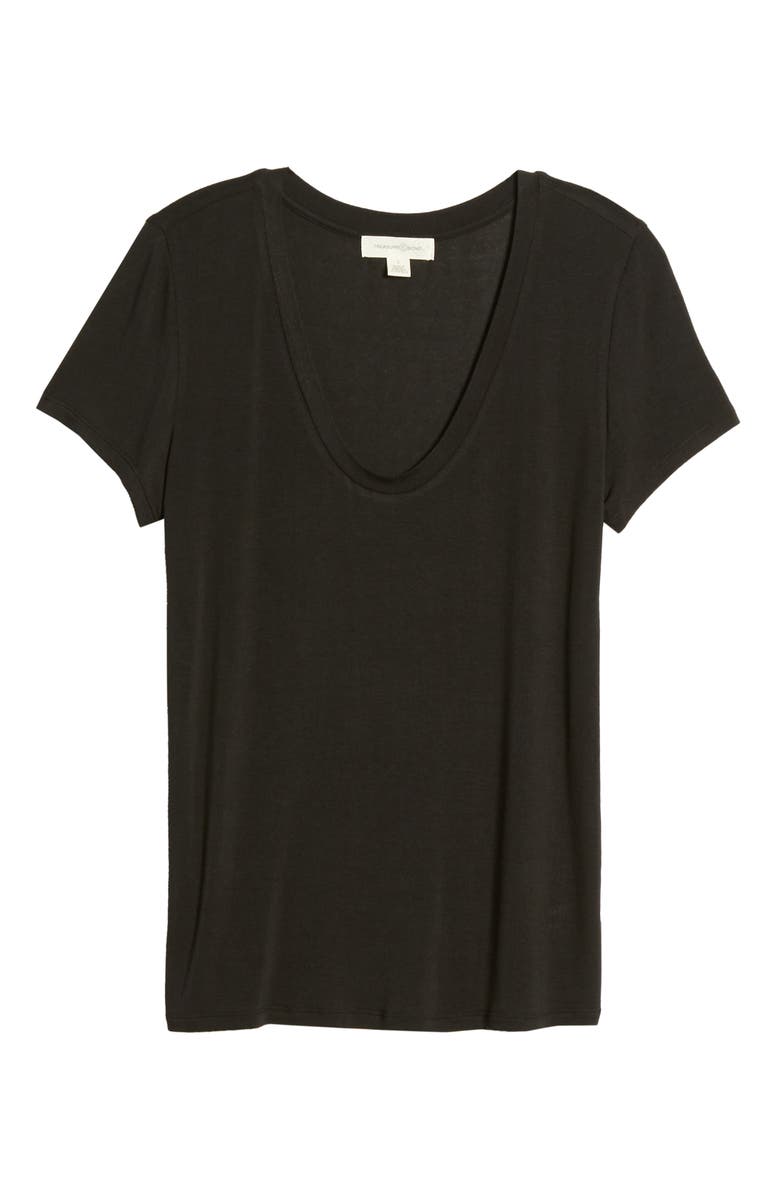 Treasure & Bond Heathered U-Neck Tee, Alternate, color, 