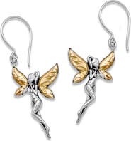 SAMUEL B. 18K Gold & Sterling Silver Fairie Drop Earrings