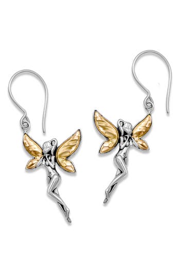 Samuel B. 18k Gold & Sterling Silver Fairie Drop Earrings In Silver And Gold