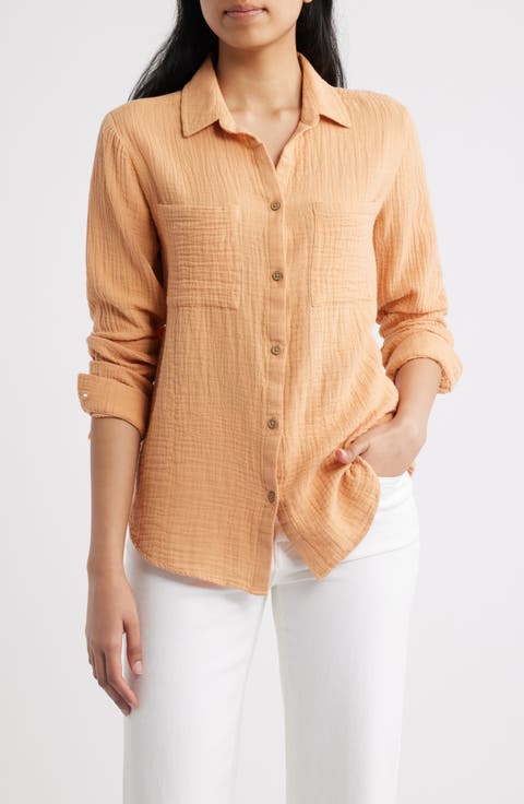 Micaela Cotton Button-Up Shirt