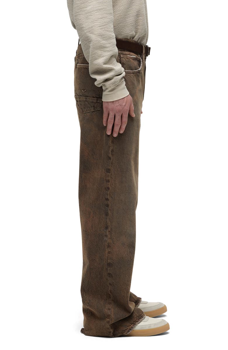 Hudson Jeans Luca Wide Leg Jeans, Alternate, color, Dark Earth