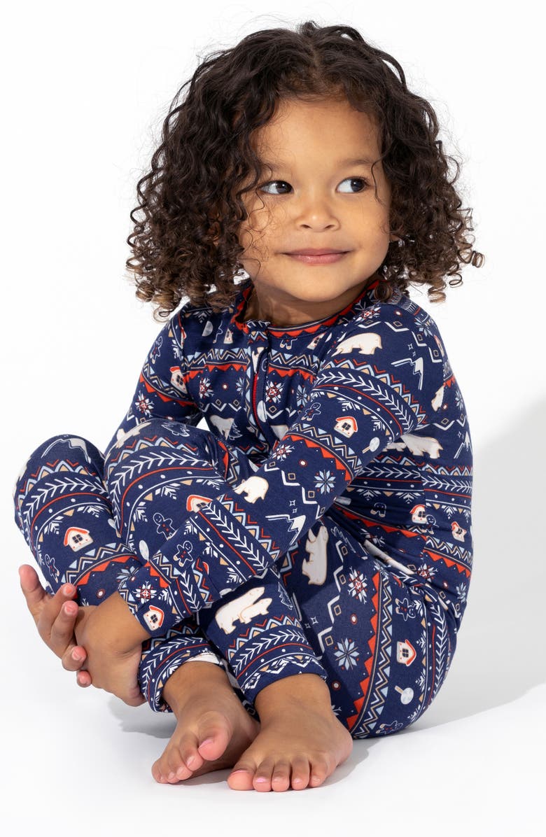 Bellabu Bear Polar Isle Convertible Footie Pajamas, Alternate, color, Blue
