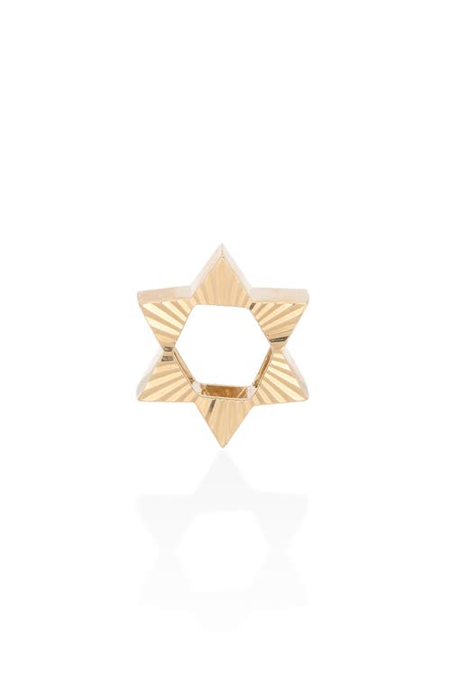 Adina Reyter 9k Yellow Gold Star Of David Fluted Big Bead Pendant