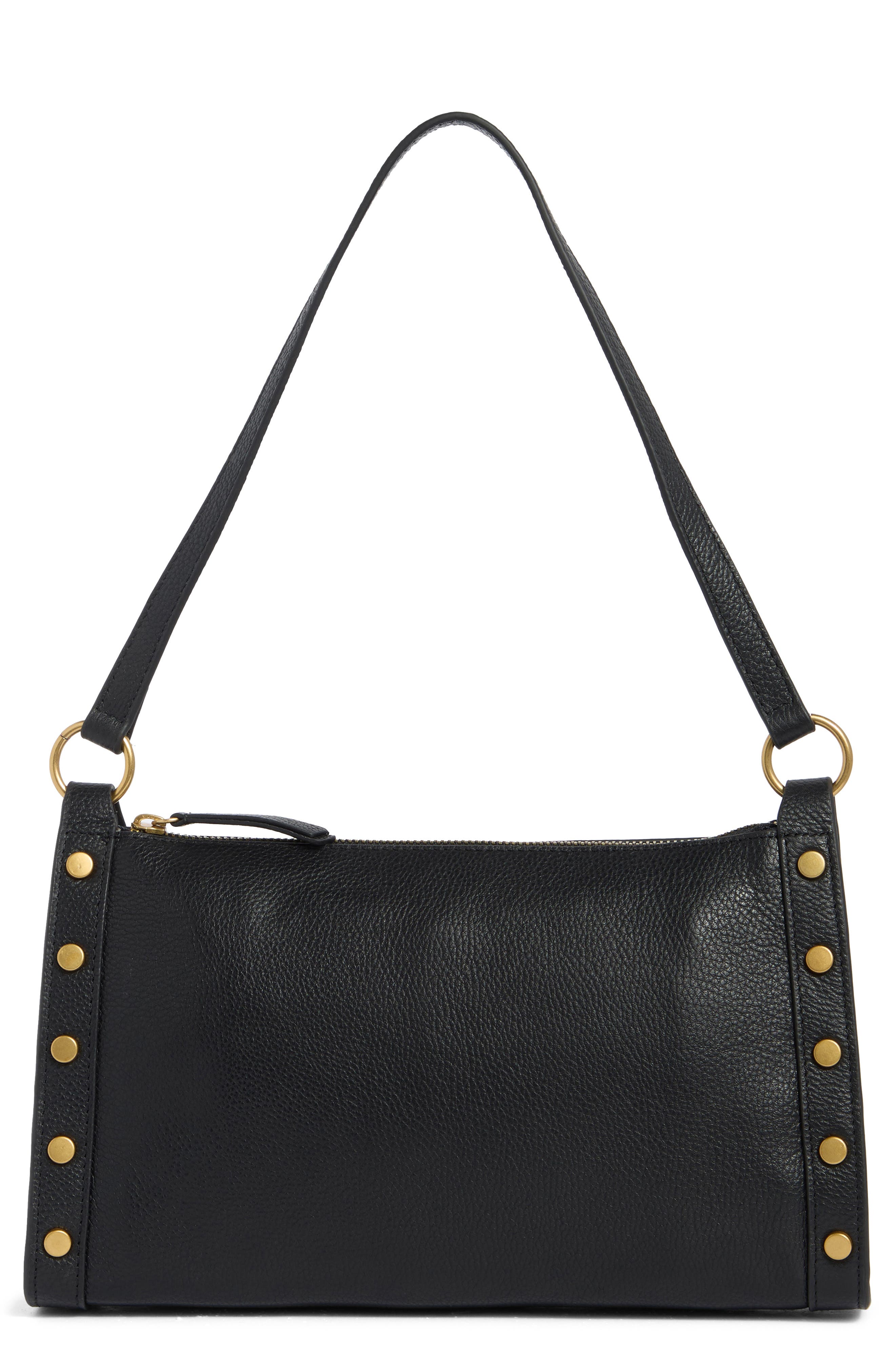 Vince Camuto Lisha Studded Leather Shoulder Bag, Main, color, 