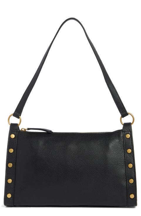Lisha Studded Leather Shoulder Bag