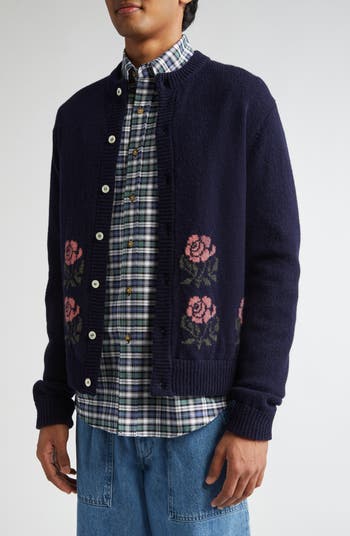 トップス noah nyc shetland sweater cardigan M Floral Shetland Cardigan - Noah