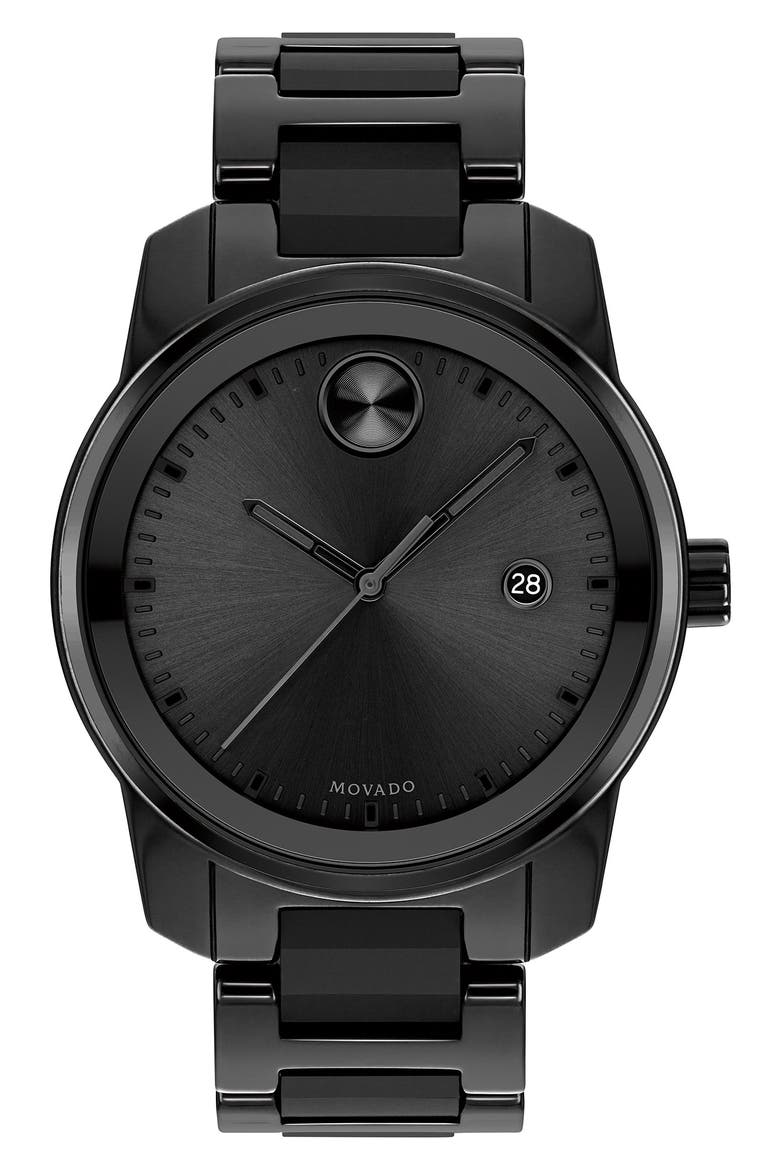 Bold Verso Bracelet Watch, 42mm, Main, color, BLACK