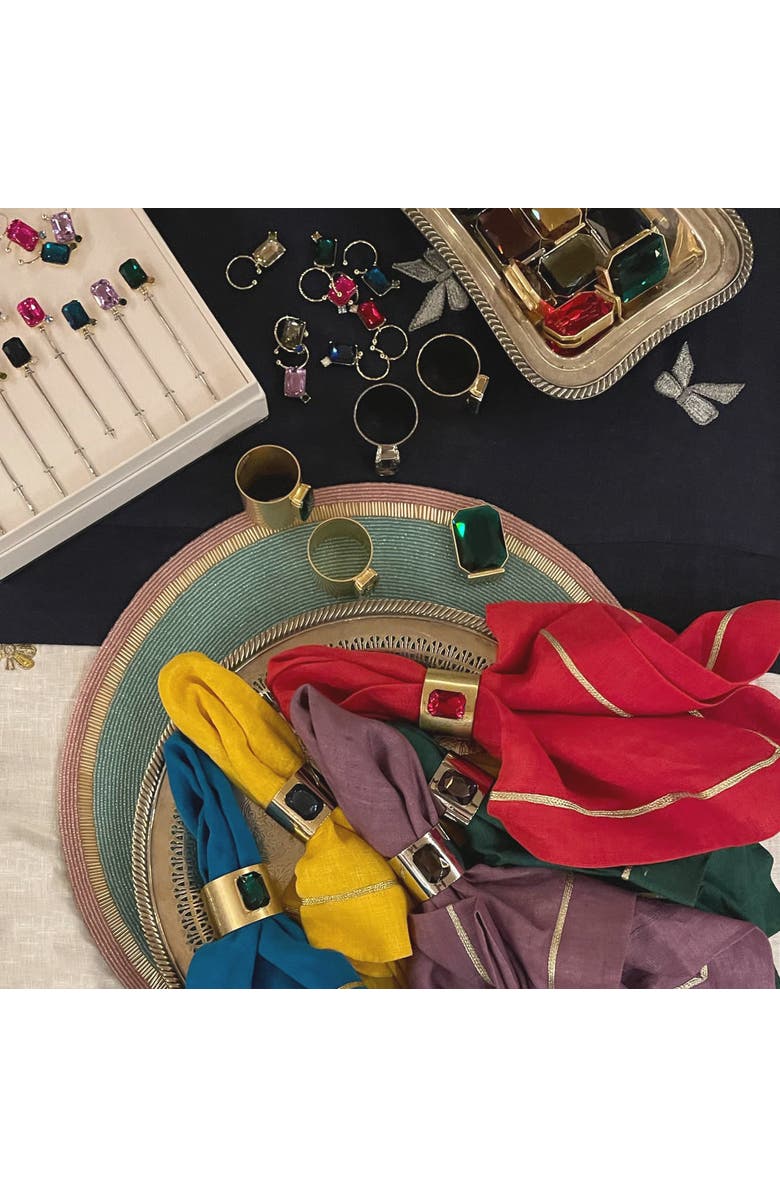 Joanna Buchanan Party set of cocktail picks and wine charms, Alternate, color, Red