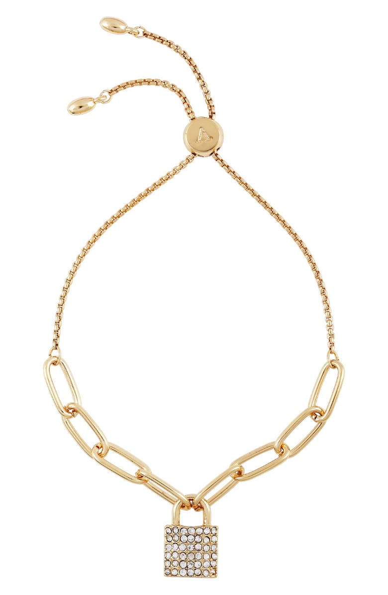 Vince Camuto Pavé Lock Slider Braceclet, Alternate, color,