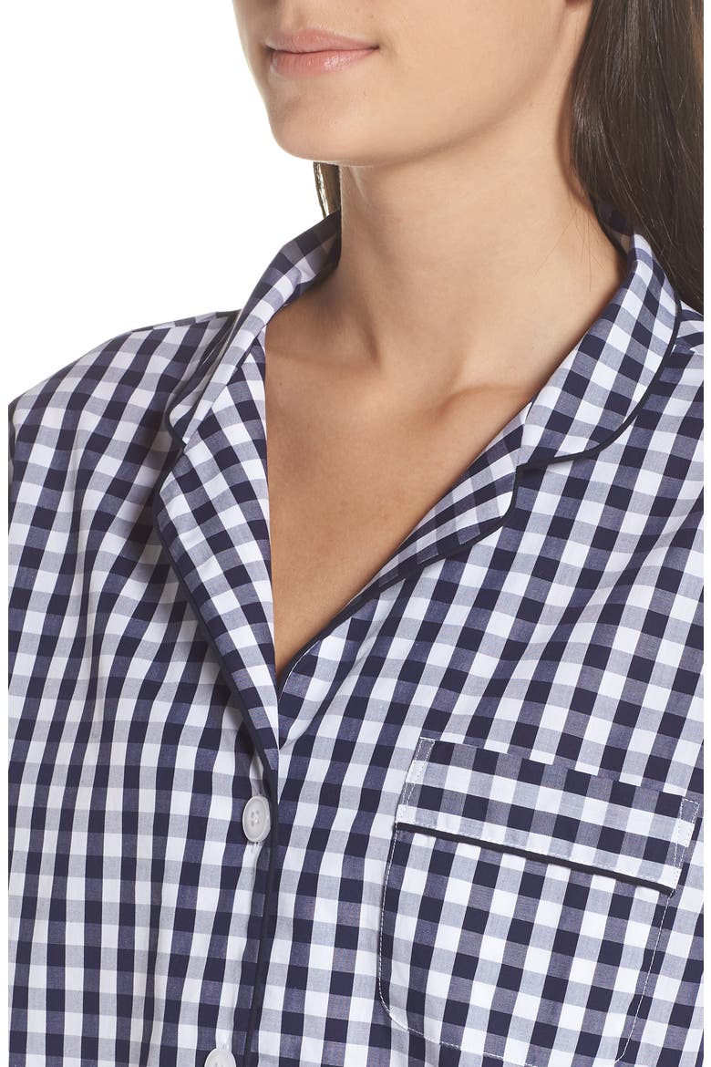 Marina Women's Pajama Shirt, Alternate, color, LARGE GINGHAM BLUE