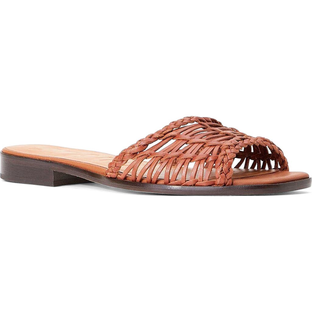 Staud Caspian Woven Slide Sandal In Tan