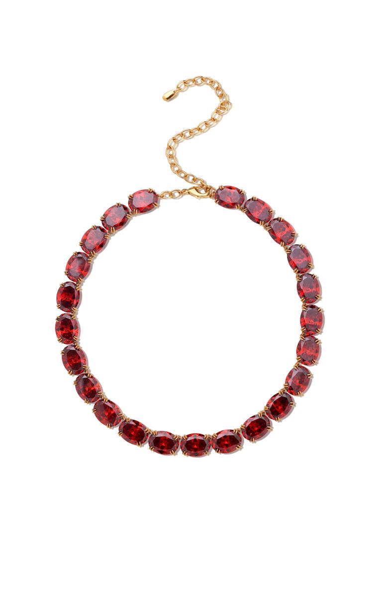 RC RETRO CHIC Cherry Glow Necklace, Main, color, Red & Gold