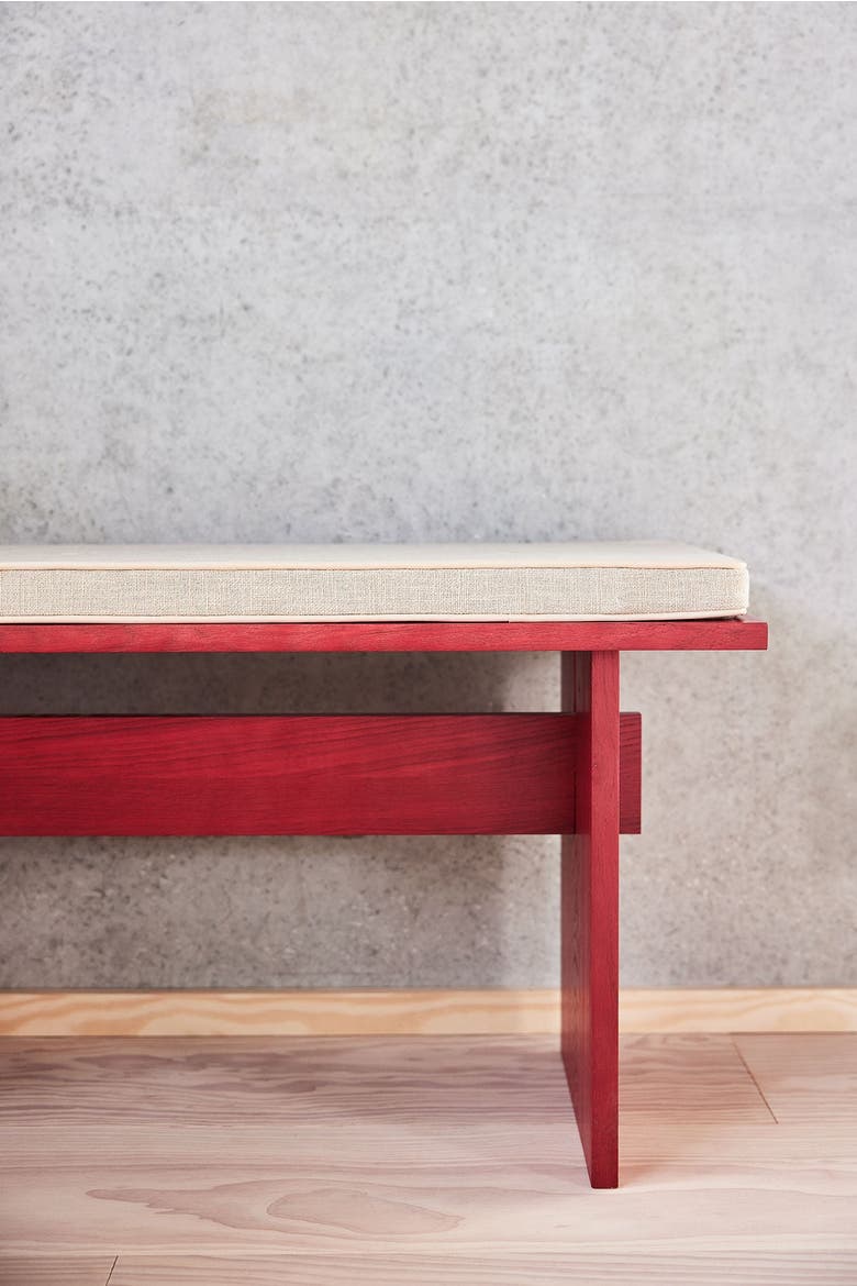 Asa Bench Cushion in Clay Melange, Alternate, color, Melange